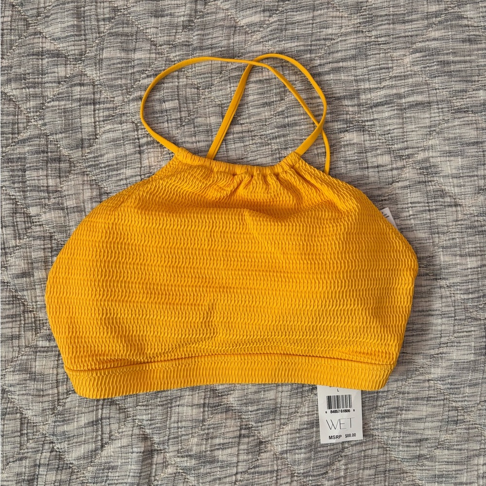 WET Sutton Bikini Top In Saffron Sz Large | Wet Bikini Top | Bohemian Beachwear- - Picture 1 of 6